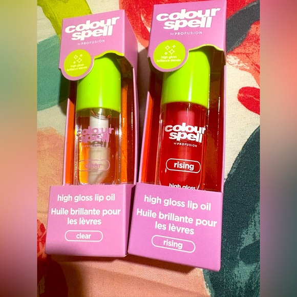 High Gloss Lip Oil Duo - Clear and Red - Picture 1 of 3